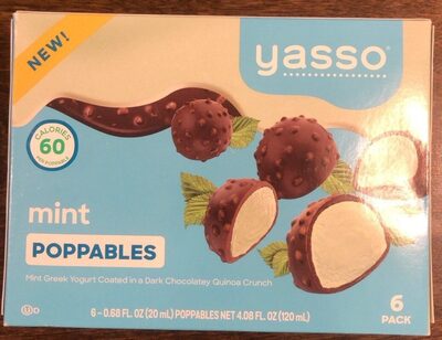 Mint Greek Yogurt Coated In A Dark Chocolatey Quinoa Crunch Poppables, Mint