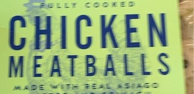 Chicken Meatballs Fully Cooked Made With Real Asiago Cheese And Spinach, Chicken