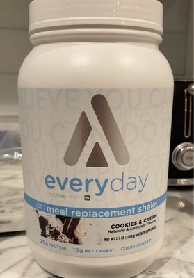 Protein 20 G Meal Replacement Shake Dietary Supplement Powder, Cookies & Cream, Cookies & Cream