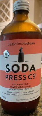 Pink Grapefruit Organic Soda Syrup, Pink Grapefruit