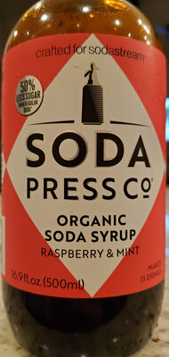 Raspberry & Mint Organic Soda Syrup, Raspberry & Mint