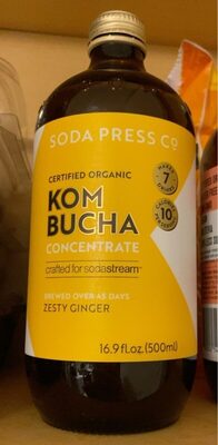 Zesty Ginger Kombucha Concentrate, Ginger