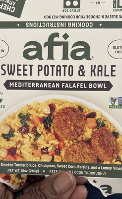Sweet Potato & Kale Mediterranean Falafel Bowl, Sweet Potato & Kale