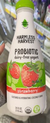 Strawberry Probiotic Yogurt Cultured Coconut Drink, Strawberry