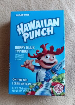 Berry Blue Typhoon Flavored On The Go Drink Mix Packets, Berry Blue Typhoon