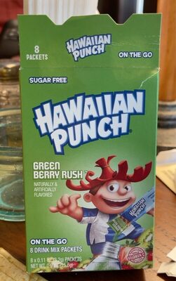 Green Berry Rush Flavored On The Go Drink Mix Packets, Green Berry Rush