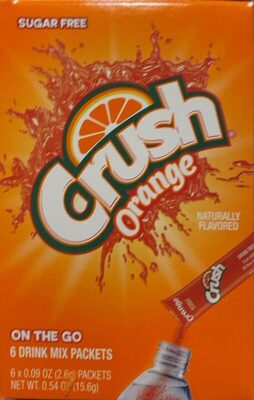 Orange Flavored On The Go Drink Mix Packets, Orange