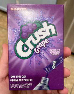 Grape Flavored On The Go Drink Mix Packets, Grape