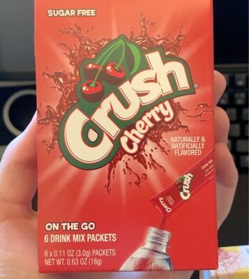 Cherry Flavored On The Go Drink Mix Packets, Cherry