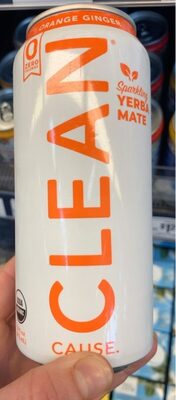 Orange Ginger Sparkling Yerba Mate Beverage, Orange Ginger