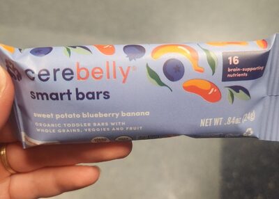 Blueberry Banana Sweet Potato Organic Toddler Smart Bars With Whole Grains, Veggies And Fruit, Blueberry Banana Sweet Potato