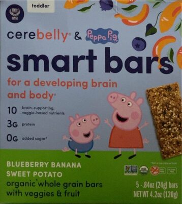 Blueberry Banana Sweet Potato Organic Whole Grain Smart Bars, Blueberry Banana Sweet Potato