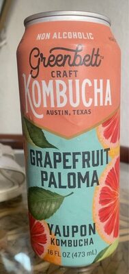 Grapefruit Paloma Yaupon Kombucha, Grapefruit Paloma