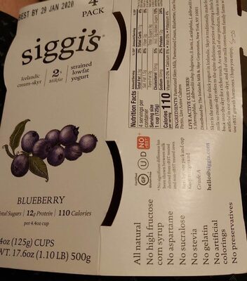 Blueberry Icelandic Cream-Skyr Strained Low-Fat Yogurt, Blueberry