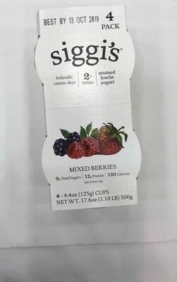 Mixed Berries Icelandic Cream-Skyr Strained Low-Fat Yogurt, Mixed Berries