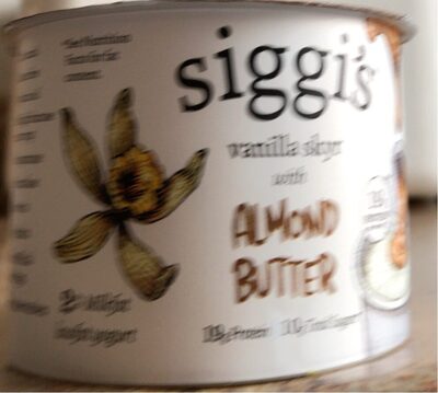 Vanilla Icelandic Skyr Strained Low-Fat Yogurt With Almond Butter, Vanilla