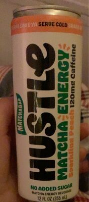 Sparkling Peach Hustle Matcha Energy Beverage, Sparkling Peach