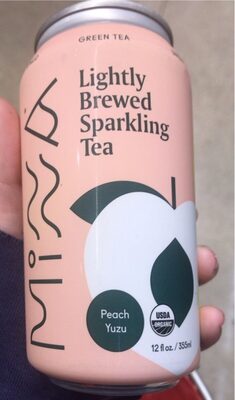 Peach Yuzu Lightly Brewed Sparkling Green Tea, Peach Yuzu