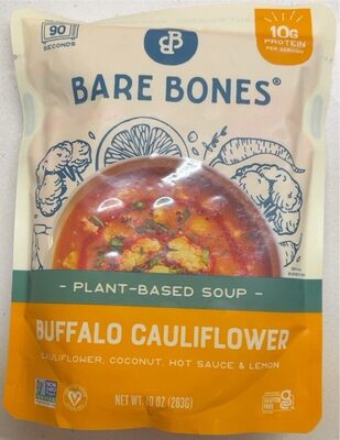 Buffalo Cauliflower Plant-Based Soup, Buffalo Cauliflower