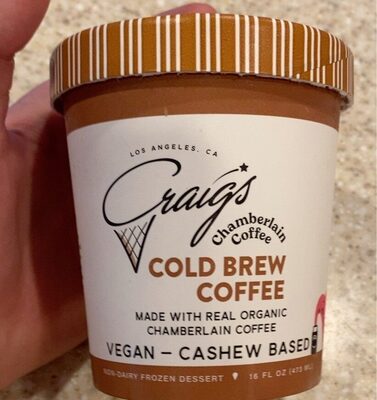 Cold Brew Coffee Non Dairy Frozen Dessert, Cold Brew