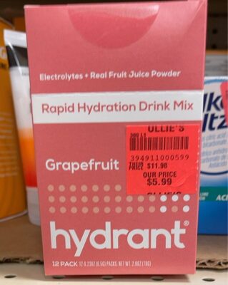 Grapefruit Rapid Hydration Drink Mix, Grapefruit