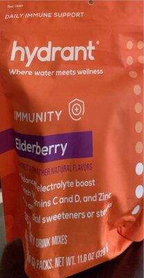 Elderberry Flavored Immunity Drink Mixes, Elderberry