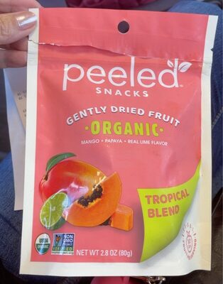 Tropical Blend Organic Mango, Papaya, Real Lime Flavor Gently Dried Fruit, Tropical Blend