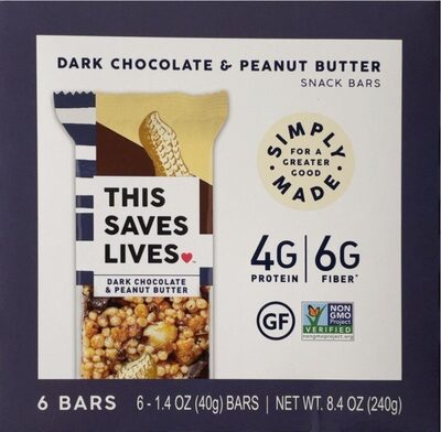 Dark Chocolate & Peanut Butter Snack Bars, Dark Chocolate & Peanut Butter
