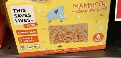 Mammoth Marshmallow Krisp Kids Krispy Treats Bars, Mammoth Marshmallow Krisp