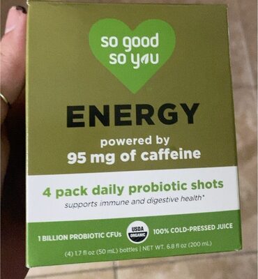 Mango Spinach Energy Cold-Pressed Probiotic Juice Shot, Mango Spinach