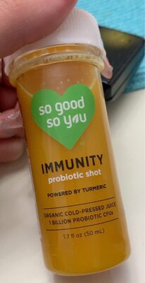 Turmeric Cinnamon Immunity Organic Cold-Pressed Probiotic Juice Shot, Turmeric Cinnamon