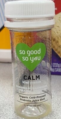 Kiwi Melon Organic Calm Cold-Pressed Probiotic Juice Shot, Kiwi Melon