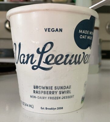 Brownie Sundae Raspberry Swirl Non-Dairy Frozen Dessert, Brownie Sundae Raspberry Swirl