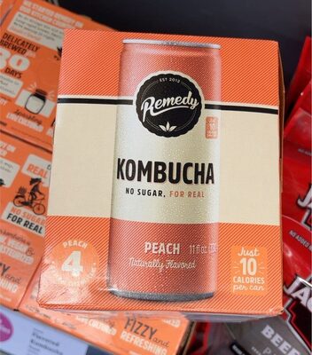 Peach Flavored Organic Kombucha, Peach