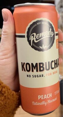 Peach Flavored Organic Kombucha, Peach