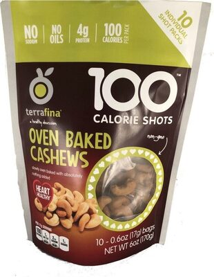 100 Calorie Shots Oven Baked Cashews, Oven Baked