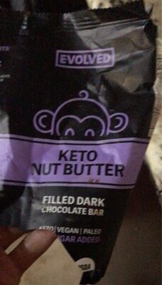 Keto Nut Butter Filled Dark Chocolate Bar, Keto Nut Butter