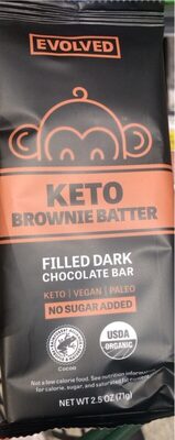 Keto Brownie Batter Filled Mylk Chocolate Bar, Keto Brownie Batter
