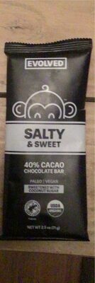 Salty & Sweet 40% Cacao Chocolate Bar, Salty & Sweet