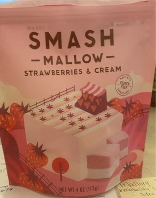 Strawberries & Cream Snackable Marshmallows, Strawberries & Cream