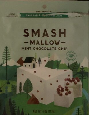 Mint Chocolate Chip Smashmallow Snackable Marshmallows, Mint Chocolate Chip