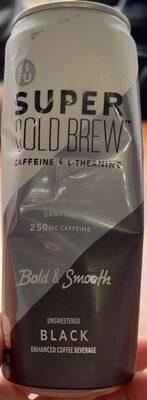 Unsweetened Black Cold Brew Enhanced Coffee Beverage, Unsweetened Black