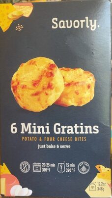 Potato & Four Cheese Bites Mini Gratins, Potato & Four Cheese Bites