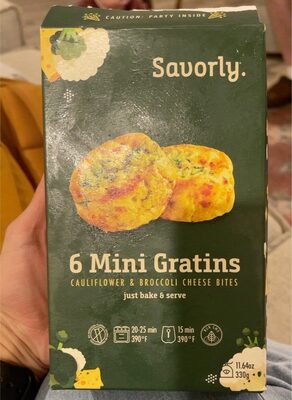 Cauliflower & Broccoli Cheese Bites Mini Gratins, Cauliflower & Broccoli Cheese