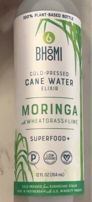 Moringa With Wheatgrass & Lime Superfood + Cold-Pressed Cane Water Elixir, Moringa With Wheatgrass & Lime