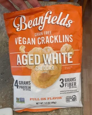 Aged White Cheddar Vegan Cracklins, White Cheddar