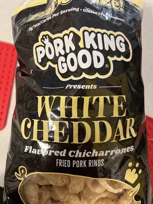 White Cheddar Flavored Chicharrones Fried Pork Rinds, White Cheddar