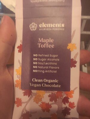 Maple Toffee With Moringa 75% Cacao Artisanal Chocolate, Maple Toffee With Moringa