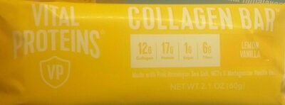 Collagen 10 G, Protein 14 G, Sugar 1 G, Fiber 5 G Bar, Lemon Vanilla, Lemon Vanilla