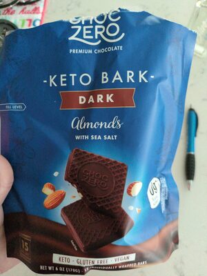 Dark Chocolate With Sea Salt Almond Keto Bark, Dark Chocolate With Sea Salt Almond
